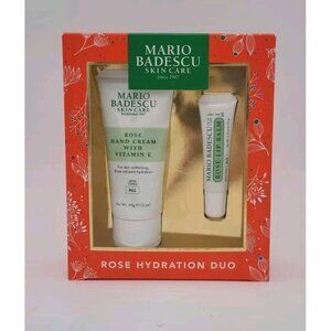 Mario Badescu Skin Care Gift Set Rose Hydration Duo Handcream and Lip Balm NIB